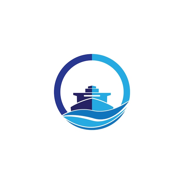 Icono de vector de plantilla de logotipo de crucero