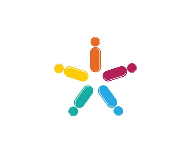 Icono de vector de plantilla de logotipo de cuidado comunitario