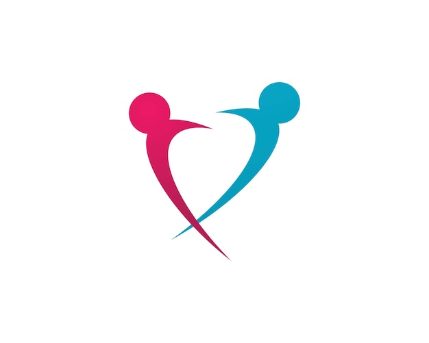 Icono de vector de plantilla de logotipo de cuidado comunitario