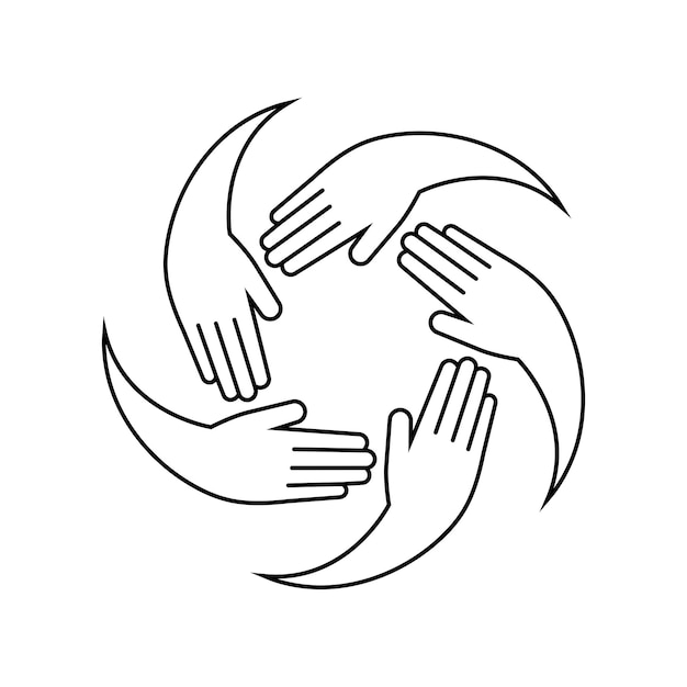 Icono de vector de plantilla de logotipo de cuidado de manos Business