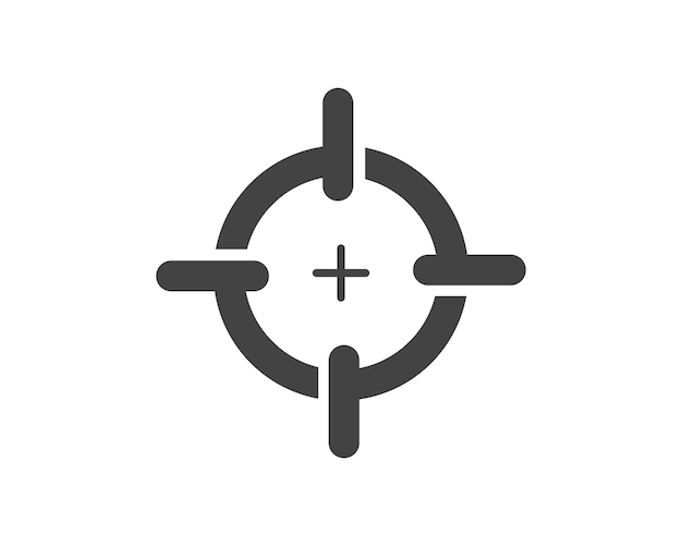 Icono de vector de plantilla de logotipo de enfoque