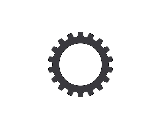 Icono de vector de plantilla de logotipo de engranaje