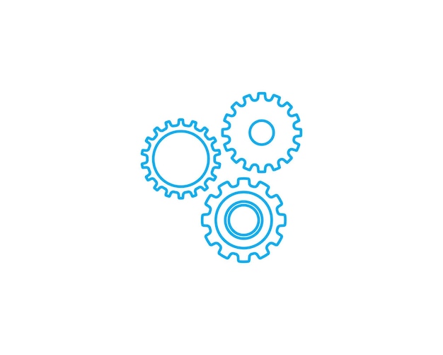 Icono de vector de plantilla de logotipo de engranaje