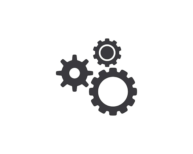 Icono de vector de plantilla de logotipo de engranaje