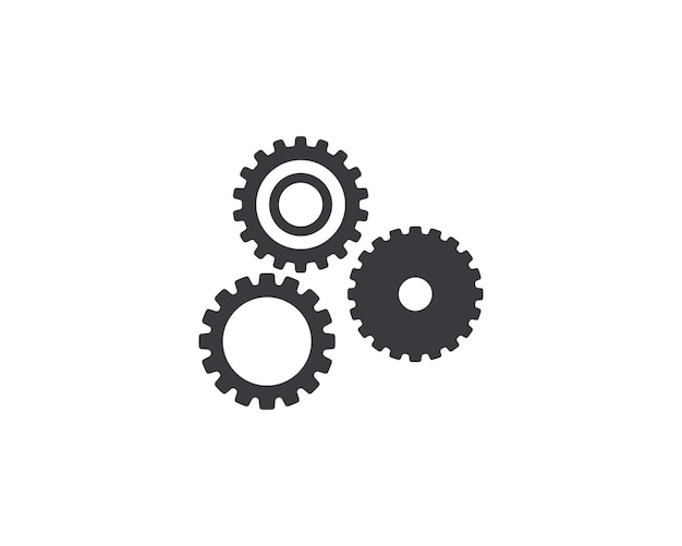 Icono de vector de plantilla de logotipo de engranaje