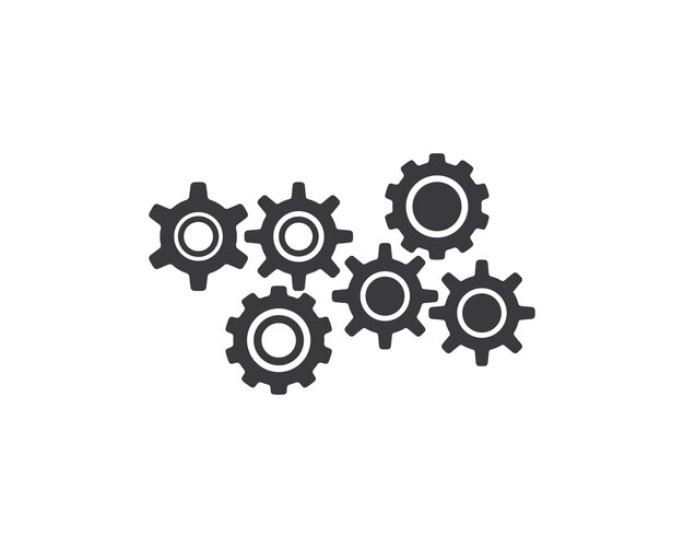 Icono de vector de plantilla de logotipo de engranaje