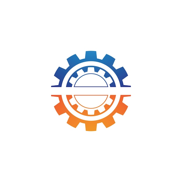Icono de vector de plantilla de logotipo de engranaje