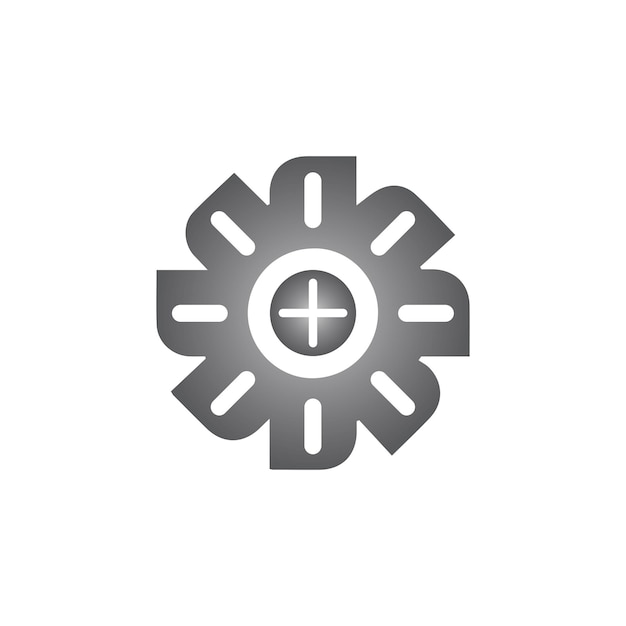 Icono de vector de plantilla de logotipo de engranaje