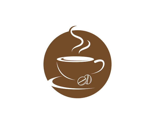 Icono de vector de plantilla de logotipo de granos de café