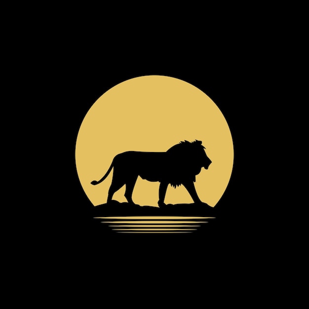 Icono de vector de plantilla de logotipo de León