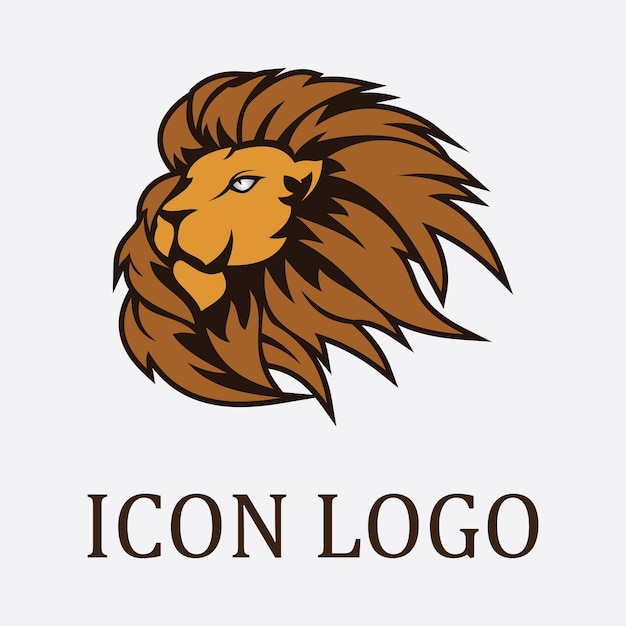 Icono de vector de plantilla de logotipo de León