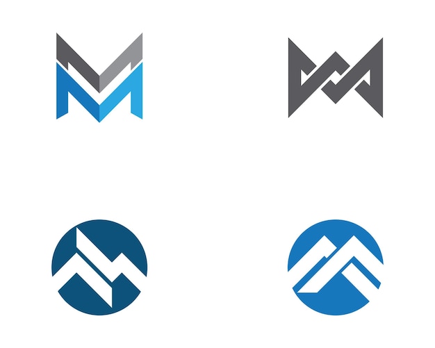 Icono de Vector de plantilla de logotipo de letra M