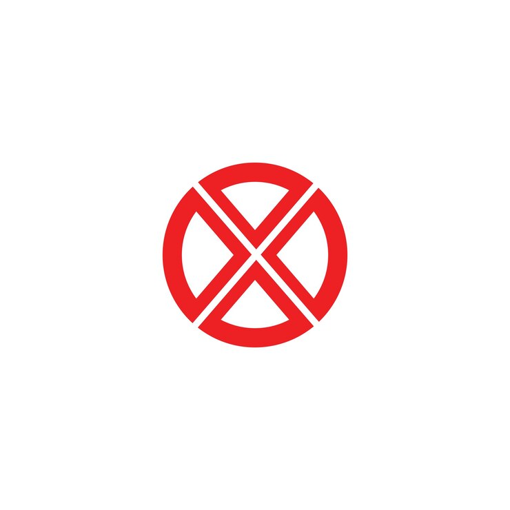 Vector icono de vector de plantilla de logotipo de letra x