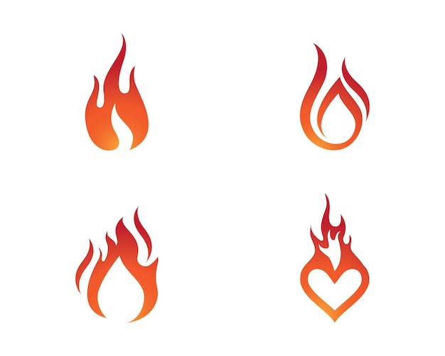 Icono de vector de plantilla de logotipo de llama de fuego Aceite