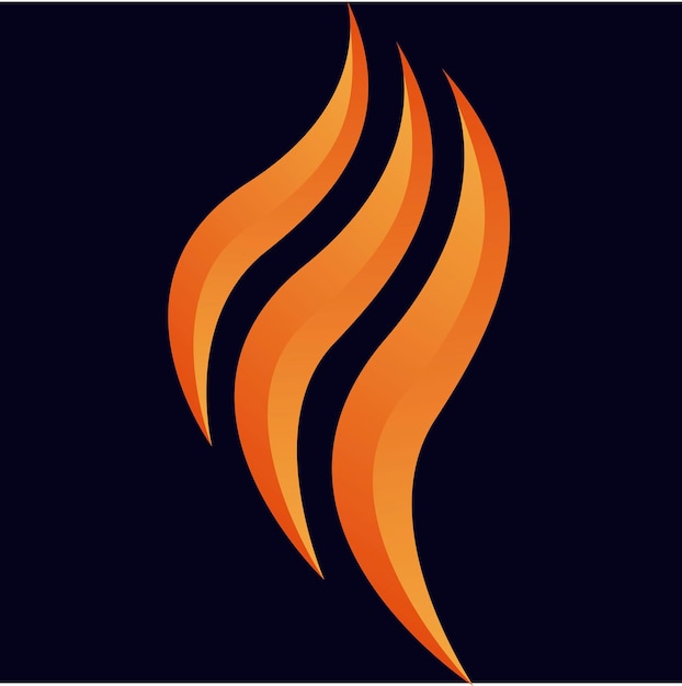 Icono de vector de plantilla de logotipo de llama de fuego Concepto de logotipo de gas y energía de petróleo