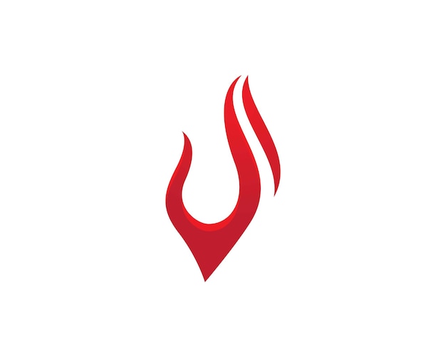 Icono de vector de plantilla de logotipo de llama de fuego Concepto de logotipo de gas y energía de petróleo