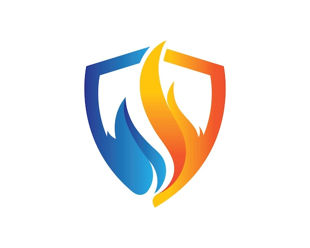 Icono de vector de plantilla de logotipo de llama de fuego Concepto de logotipo de gas y energía de petróleo