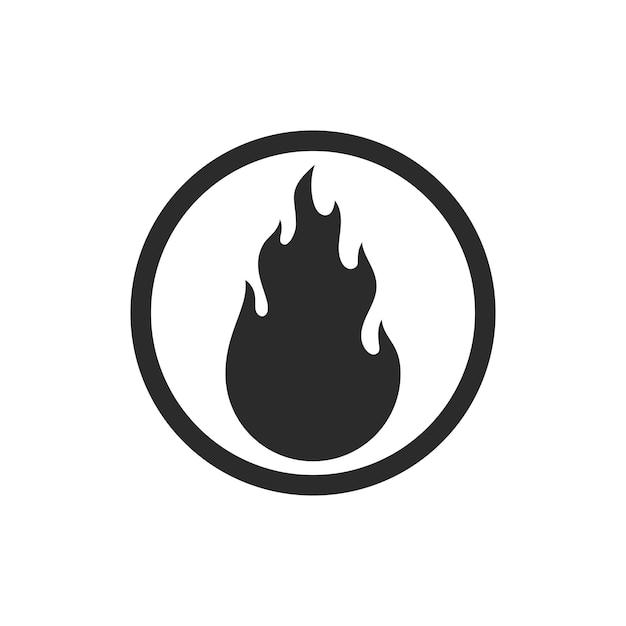Icono de vector de plantilla de logotipo de llama de fuego Concepto de logotipo de gas y energía de petróleo