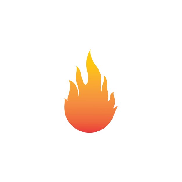 Icono de vector de plantilla de logotipo de llama de fuego Logotipo de gas y energía de petróleo