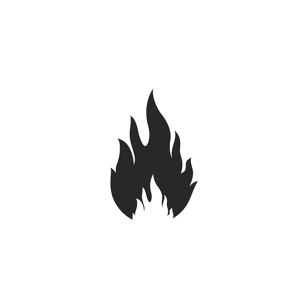 Icono de vector de plantilla de logotipo de llama de fuego Logotipo de gas y energía de petróleo