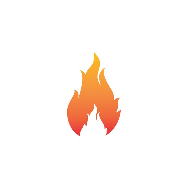 Icono de vector de plantilla de logotipo de llama de fuego Logotipo de gas y energía de petróleo