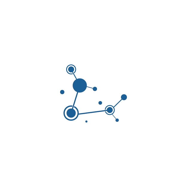 Icono de vector de plantilla de logotipo de molécula