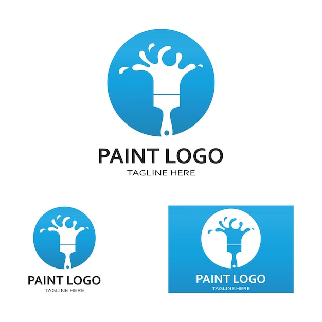 Icono de vector de plantilla de logotipo de pintura