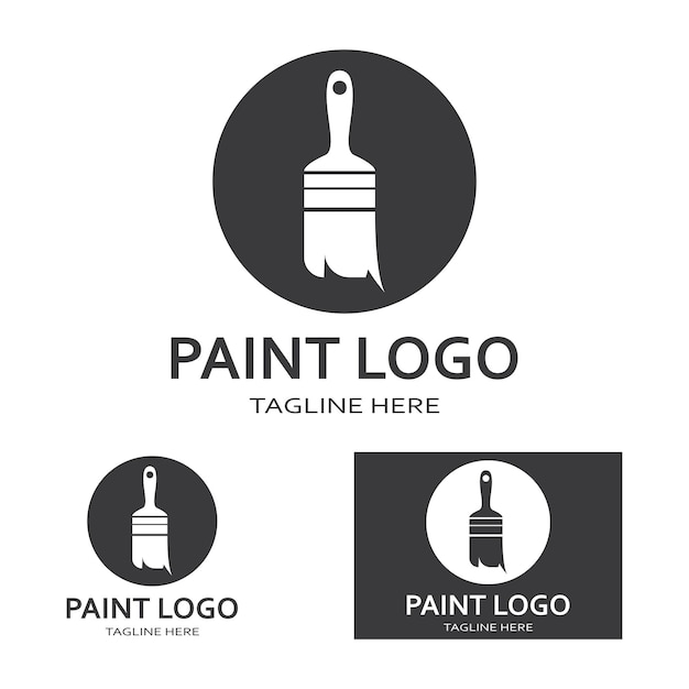 Icono de vector de plantilla de logotipo de pintura