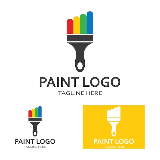 Icono de vector de plantilla de logotipo de pintura