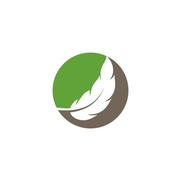 Icono de vector de plantilla de logotipo de pluma