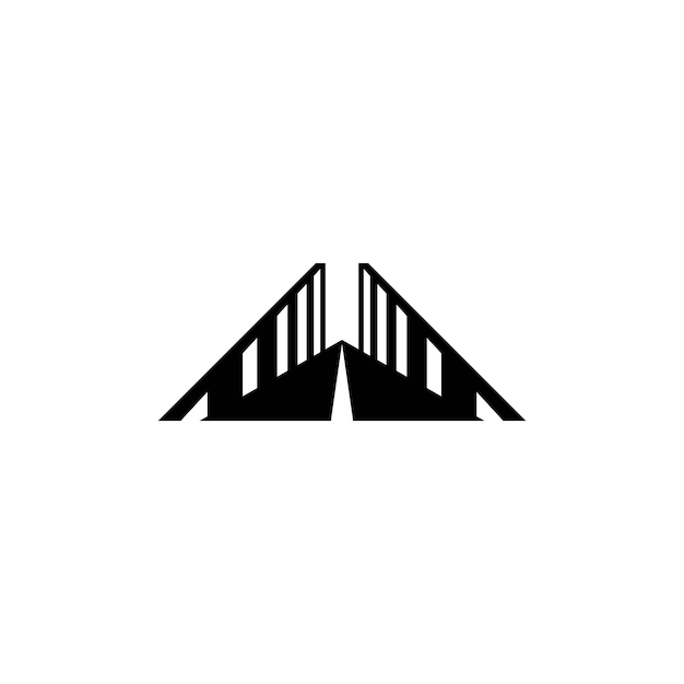 Icono de vector de plantilla de logotipo de puente