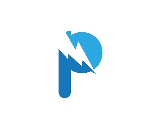 Icono de vector de plantilla de logotipo de relámpago