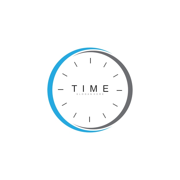 icono de vector de plantilla de logotipo de reloj de negocios