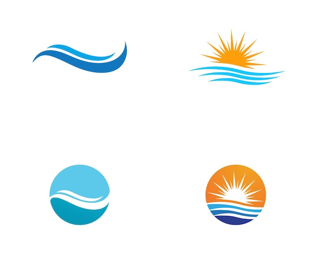 Icono de vector de plantilla de logotipo de río