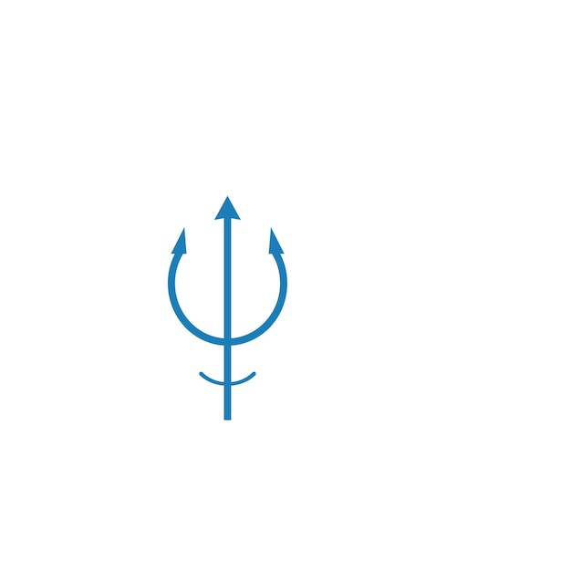 Icono de vector de plantilla de logotipo de Trident