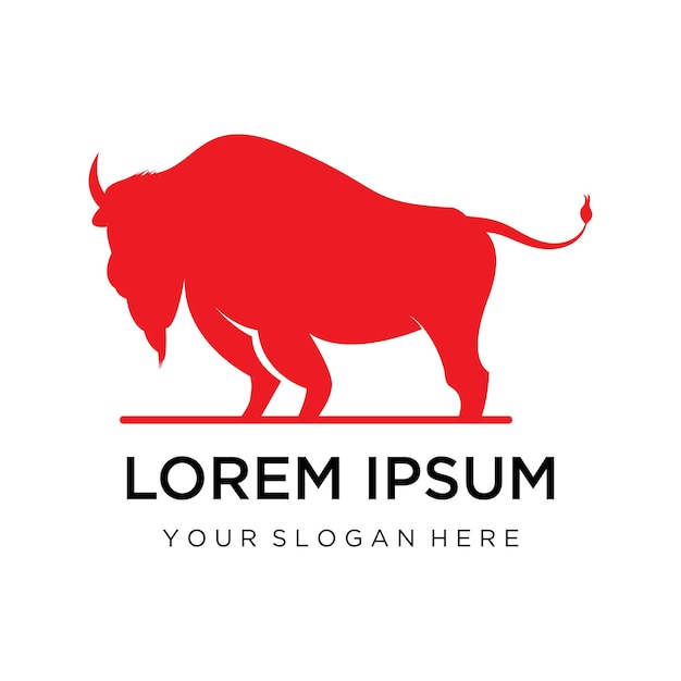 Icono de vector de plantilla de logotipo de vaca