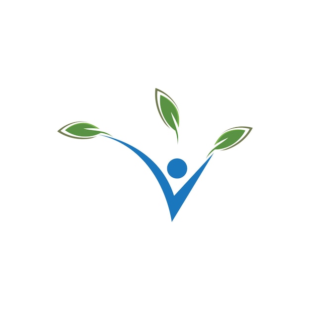 Icono de vector de plantilla de logotipo de vida saludable
