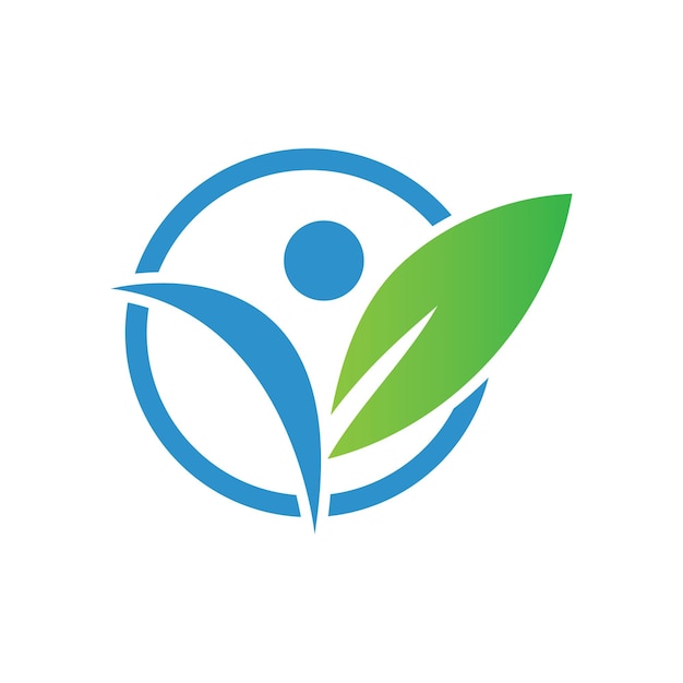 Icono de vector de plantilla de logotipo de vida saludable