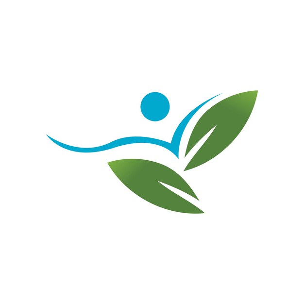 Icono de vector de plantilla de logotipo de vida saludable