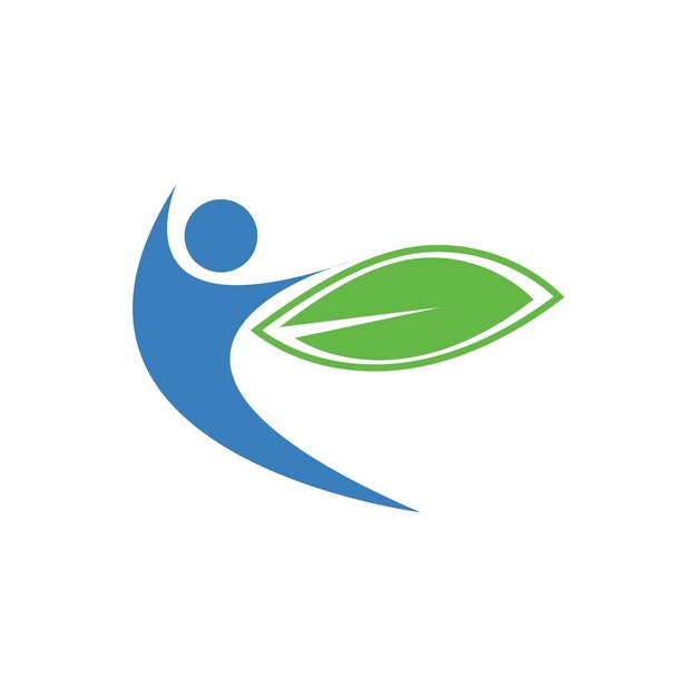 Icono de vector de plantilla de logotipo de vida saludable