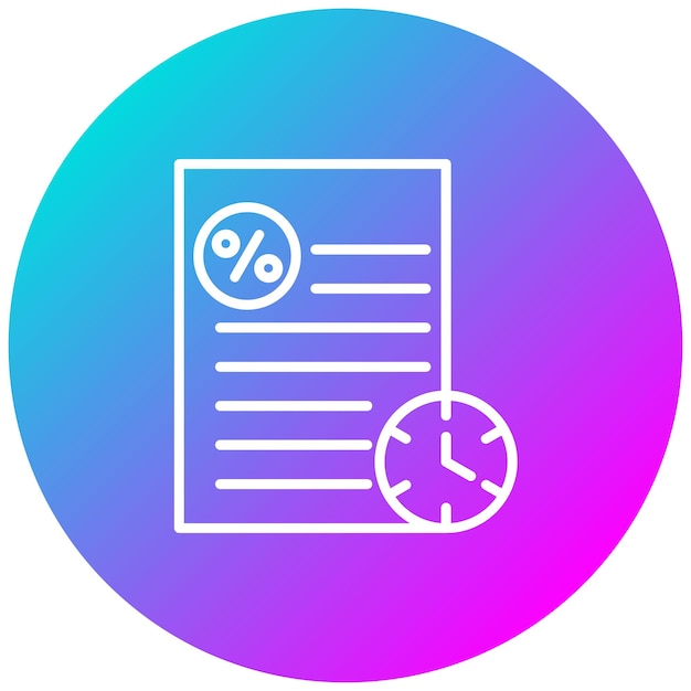 El icono del vector de plazo de préstamo se puede utilizar para el conjunto de iconos de préstamo