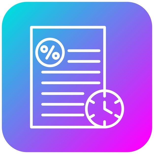 El icono del vector de plazo de préstamo se puede utilizar para el conjunto de iconos de préstamo