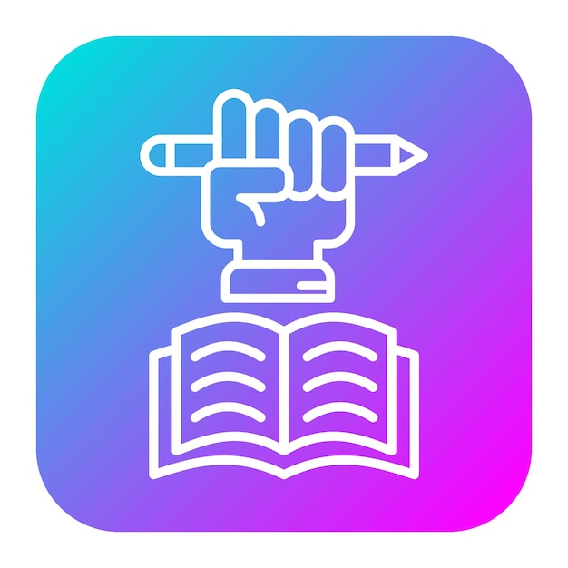 El icono del vector de poder del conocimiento se puede utilizar para el conjunto de iconos de educación en línea
