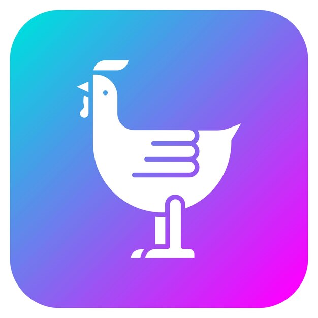 El icono del vector de pollo se puede usar para el conjunto de iconos de la aldea