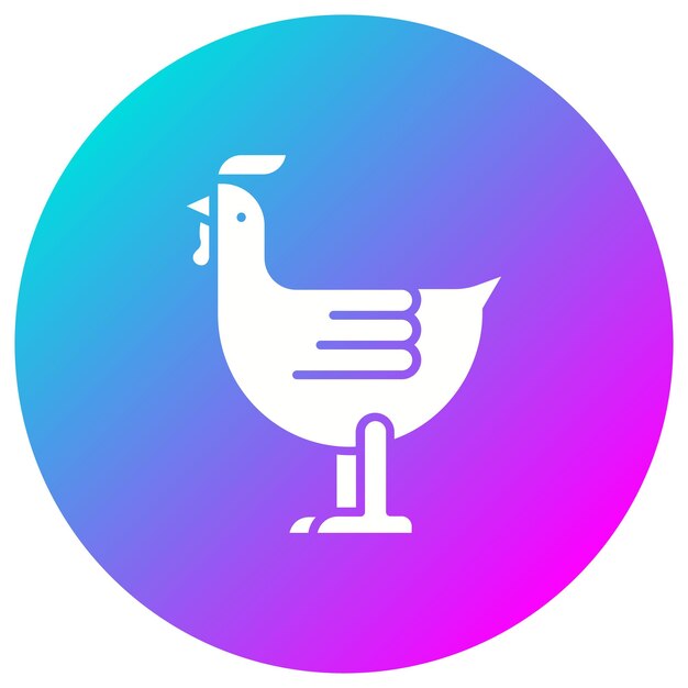El icono del vector de pollo se puede usar para el conjunto de iconos de la aldea