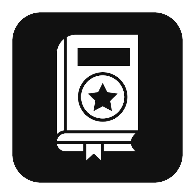 El icono del vector de la portada se puede utilizar para el conjunto de iconos de literatura