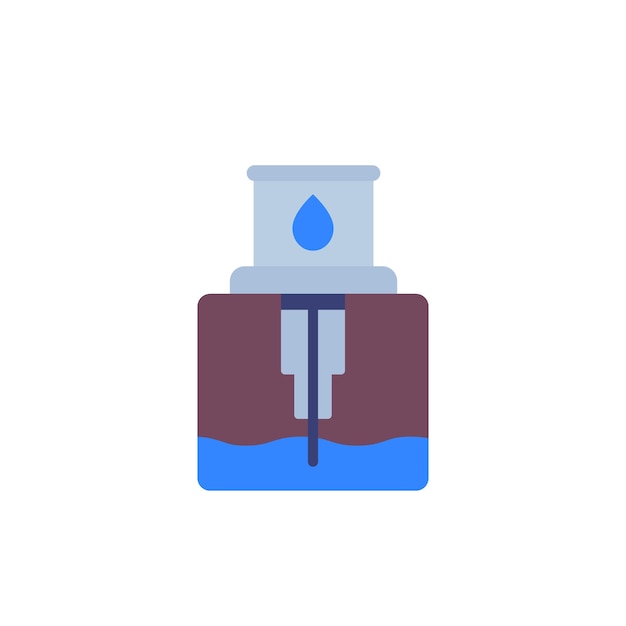 Vector icono de vector de pozo de agua en blanco