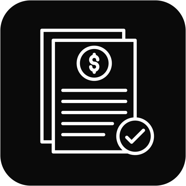 El icono del vector de precalificación del préstamo se puede utilizar para el conjunto de iconos del préstamo