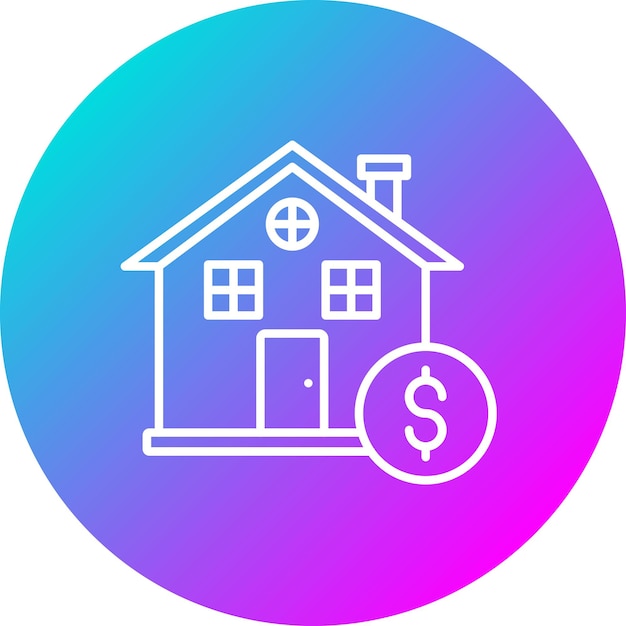 El icono del vector de precios de la casa se puede utilizar para el conjunto de iconos de bienes raíces