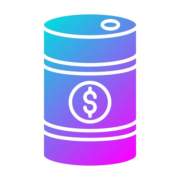 El icono del vector de precios del petróleo se puede utilizar para el conjunto de iconos de la industria de la gasolina